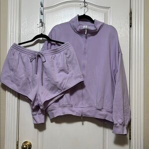 PINK vs Zip-Up Sweater and Shorts Set